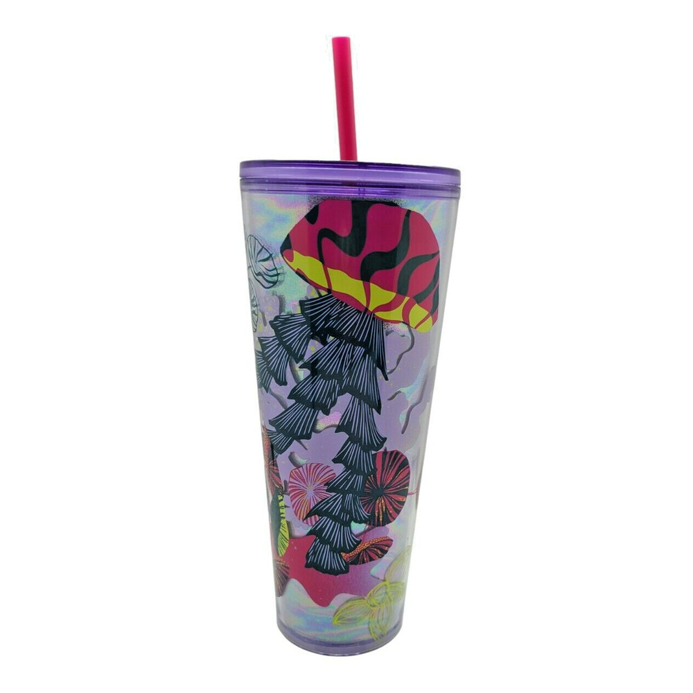 Starbucks 2023 Lilac Holographic Jelly Fish 24oz Tumbler
